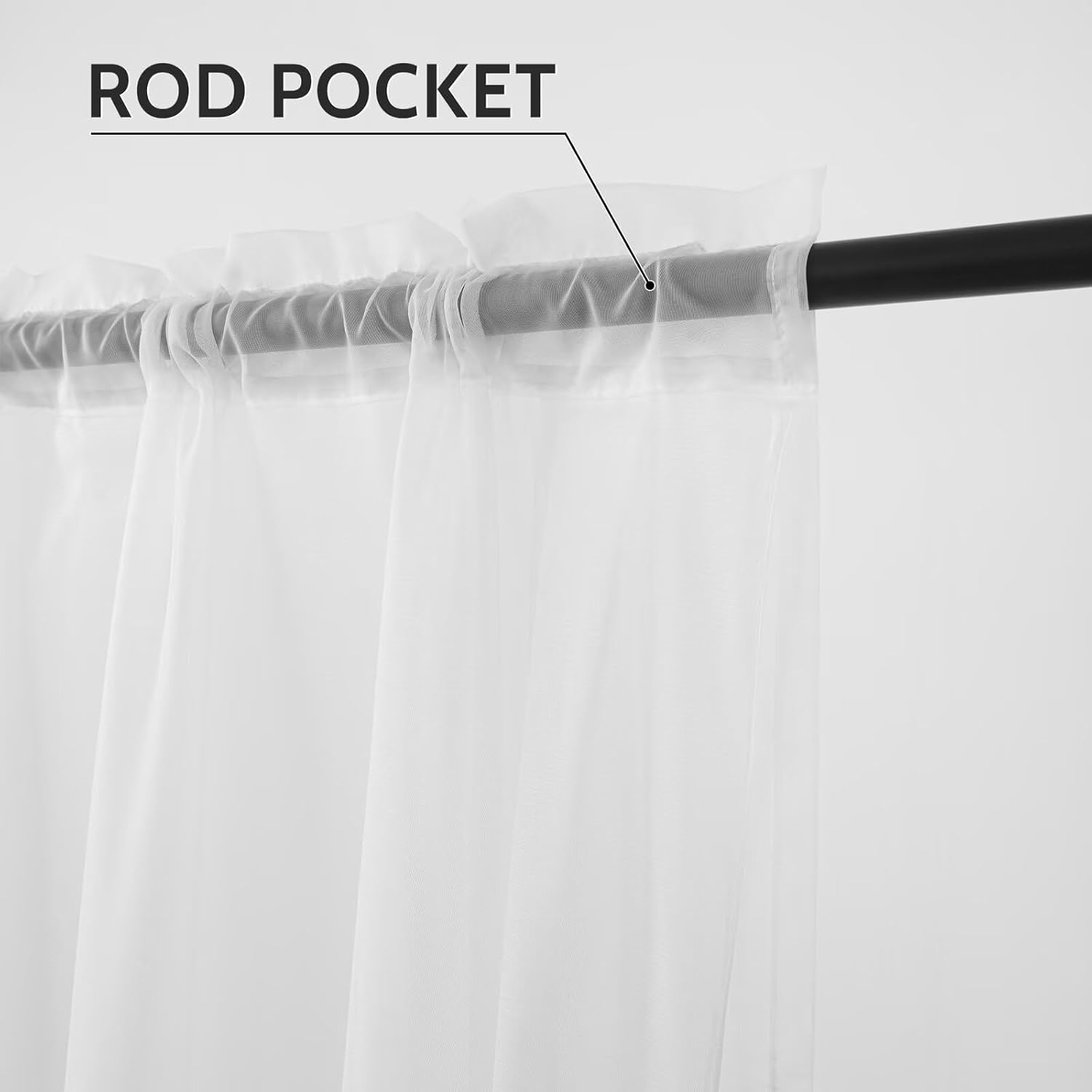 Two Layer White Waterproof Outdoor Sheer Curtains