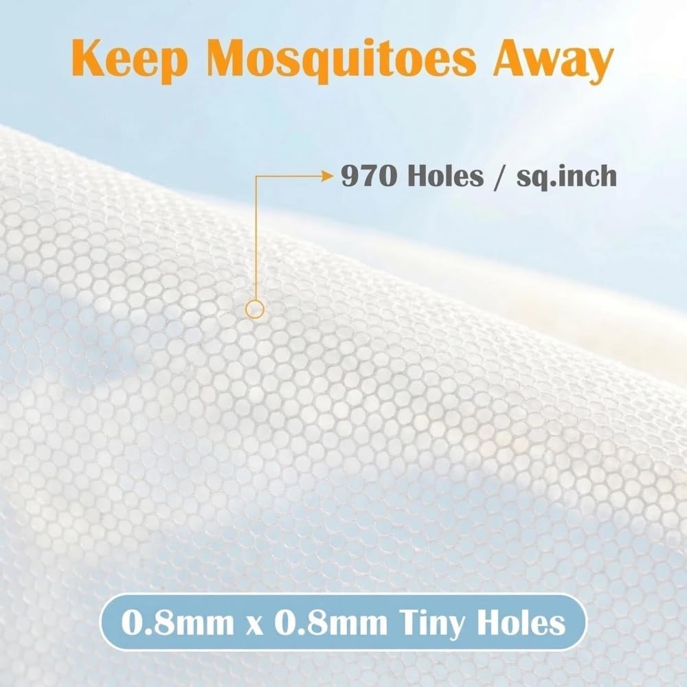 Two Pack White Sheer Tulle Outdoor Mesh Net Curtains