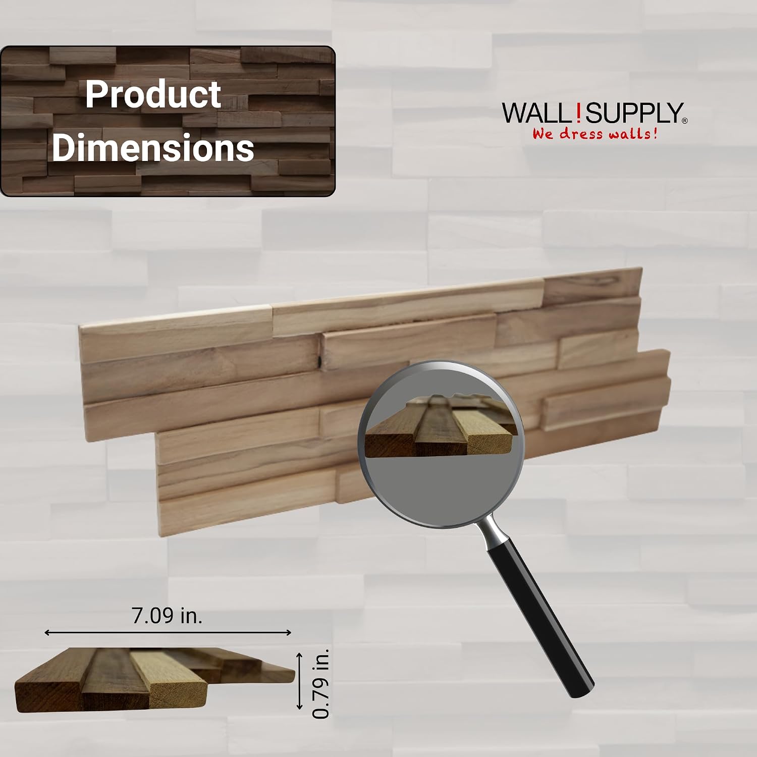 Reclaimed Teak Wood 3D Wall Panels Home Decor