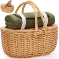 15 Inch Wicker Picnic Cooler Basket Set