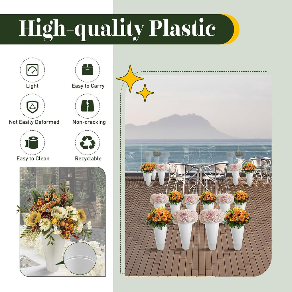 Three Tier Wheeled Twelve Bucket Flower Cart