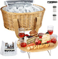 Four Person Wicker Picnic Basket Gift Set