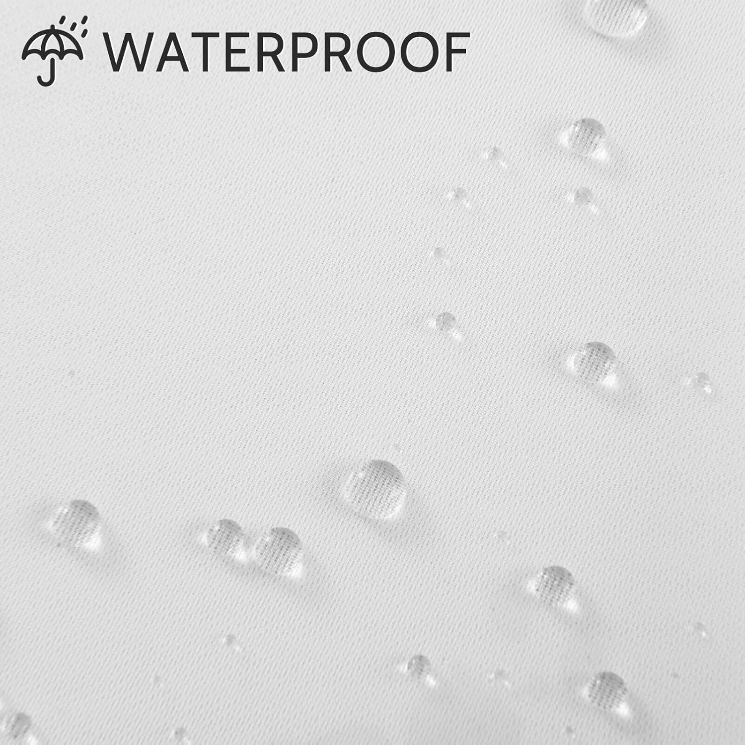 Two Layer White Waterproof Outdoor Sheer Curtains
