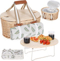 Two Person Leaf Wicker Picnic Basket Set
