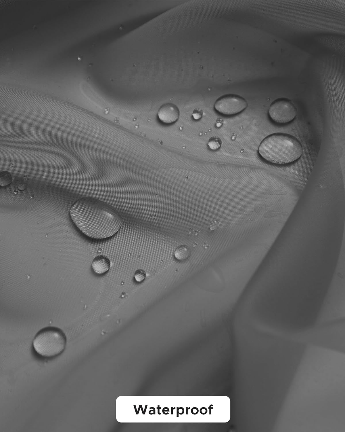 Six Grey Waterproof Rod Pocket Outdoor Sheer Curtains
