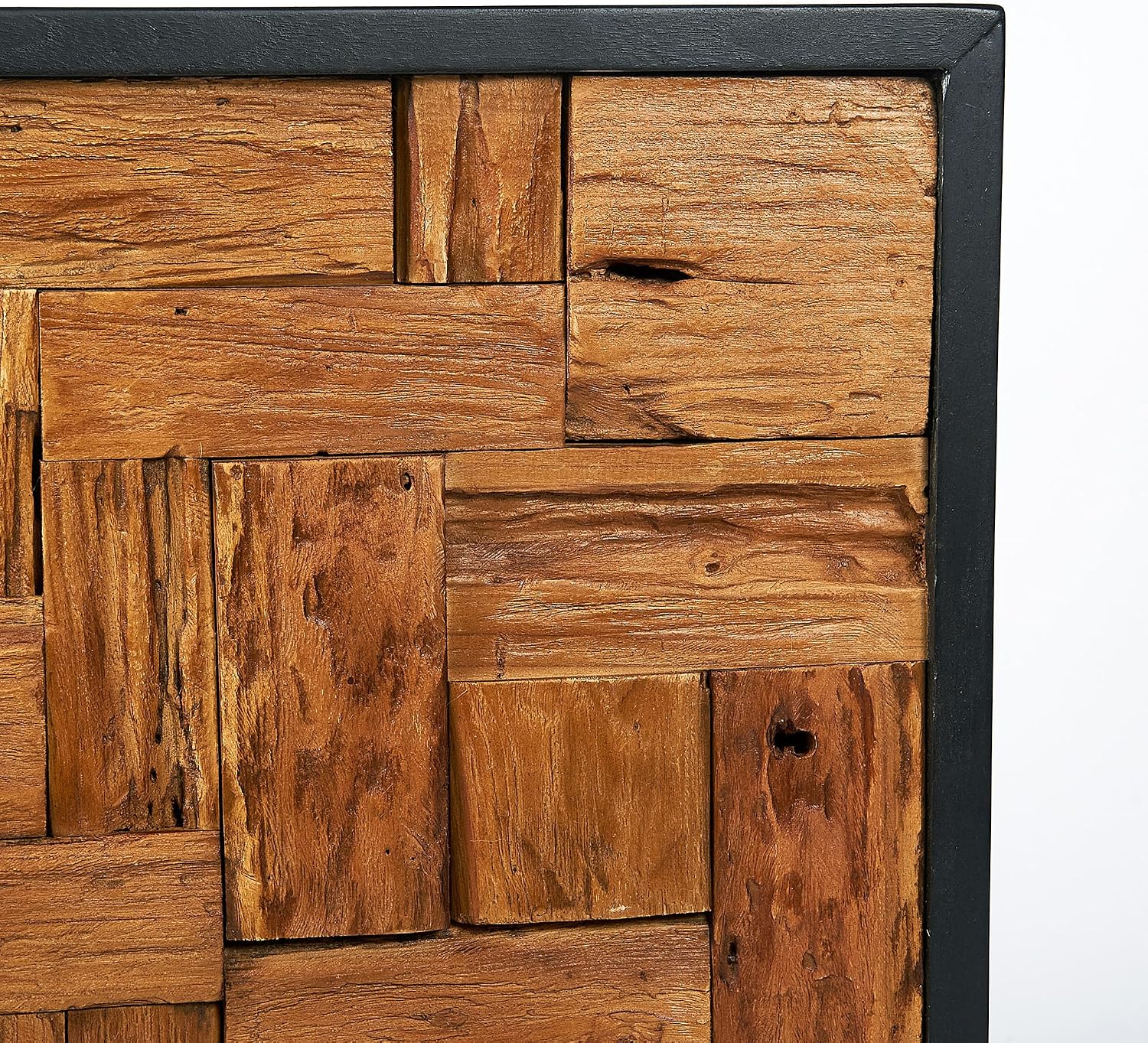Reclaimed Teak Wood Square Farmhouse Wall Art