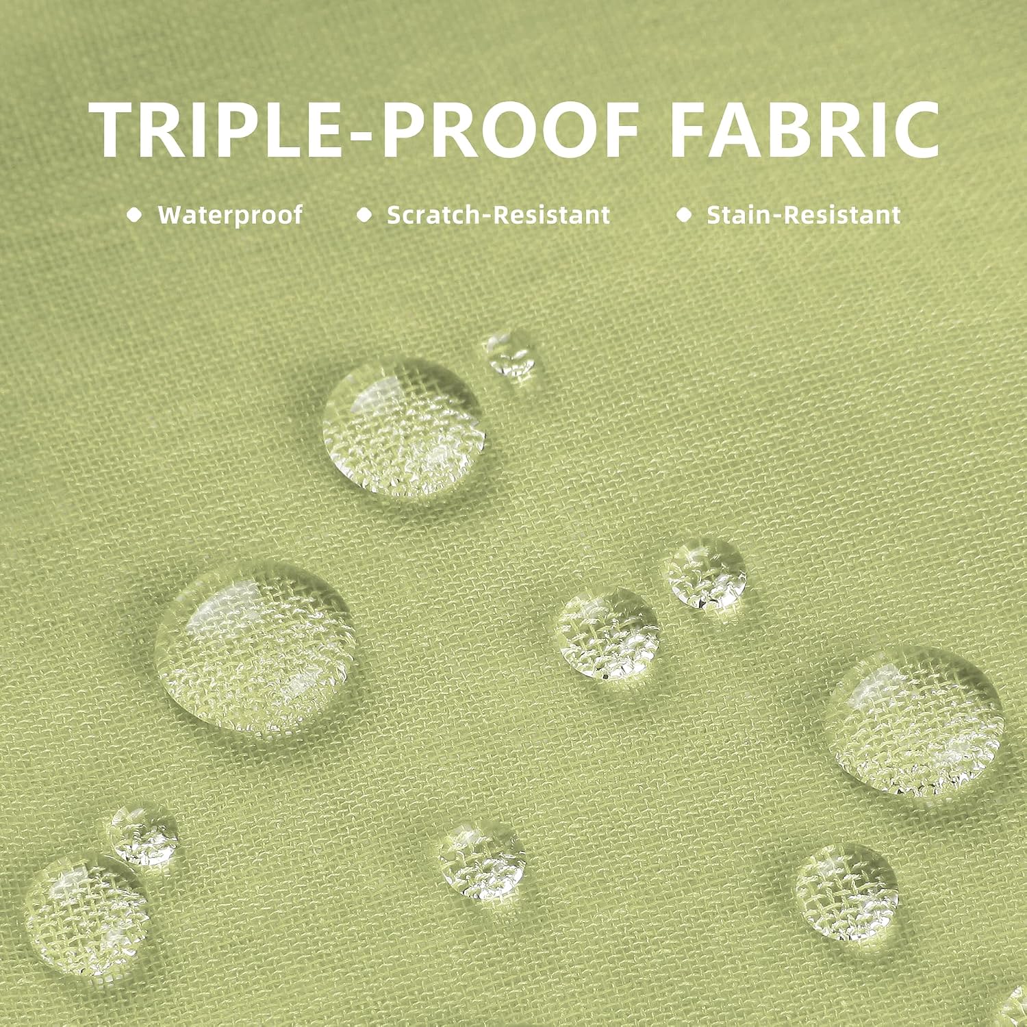 Four Kiwi Green Grommet Waterproof Outdoor Curtains